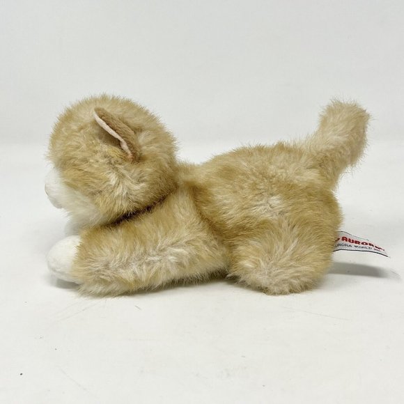 Aurora World‎ Yellow Gold Cat Plush 4” Tall Mini Blue Eyes - Picture 2 of 8